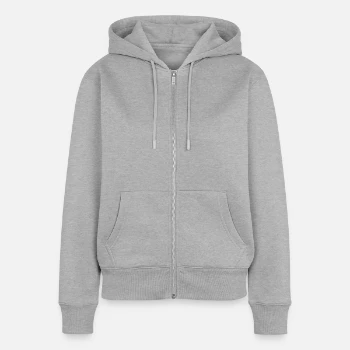 Premium økologisk hoodie med lynlås til kvinder