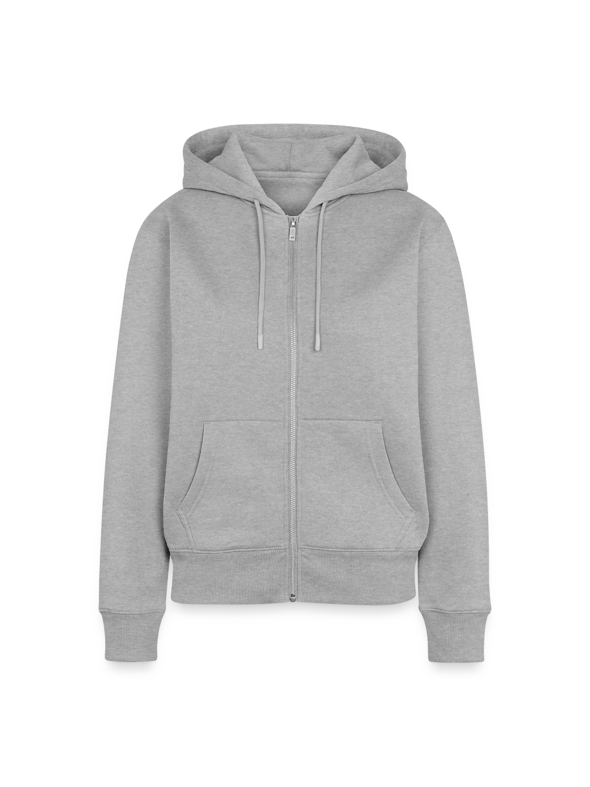 Women's Premium Organic Zip Hoodie - heather grey - Front