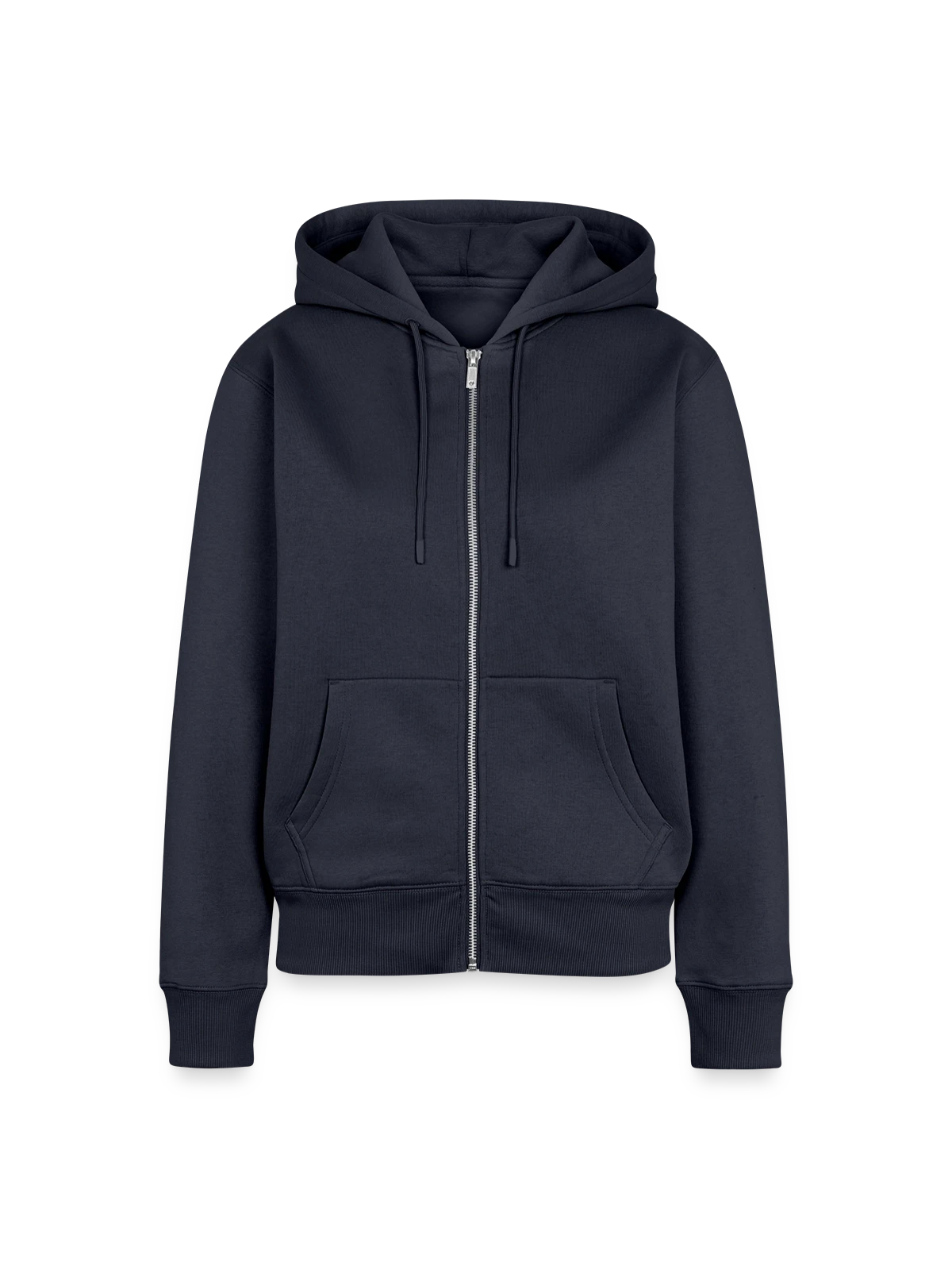 Women's Premium Organic Zip Hoodie - navy - Front
