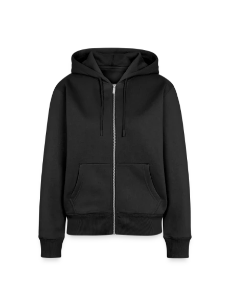 Sweat à capuche zippé Premium bio Femme -  - Devant
