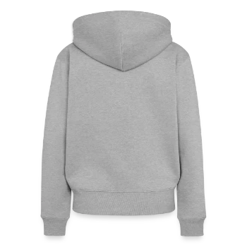 Women's Premium Organic Zip Hoodie - heather grey - Back - Selfina (174cm)