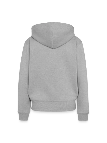 Women's Premium Organic Zip Hoodie - heather grey - Back