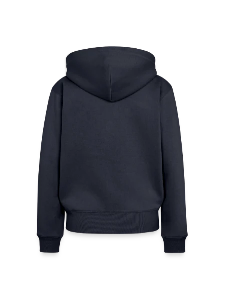 Women's Premium Organic Zip Hoodie - navy - Back