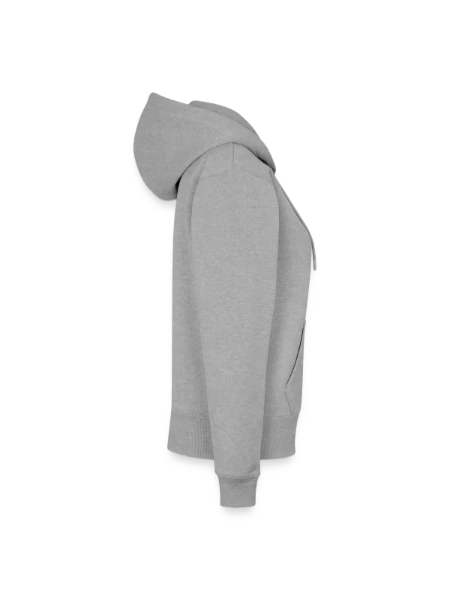 Women's Premium Organic Zip Hoodie - heather grey - Right