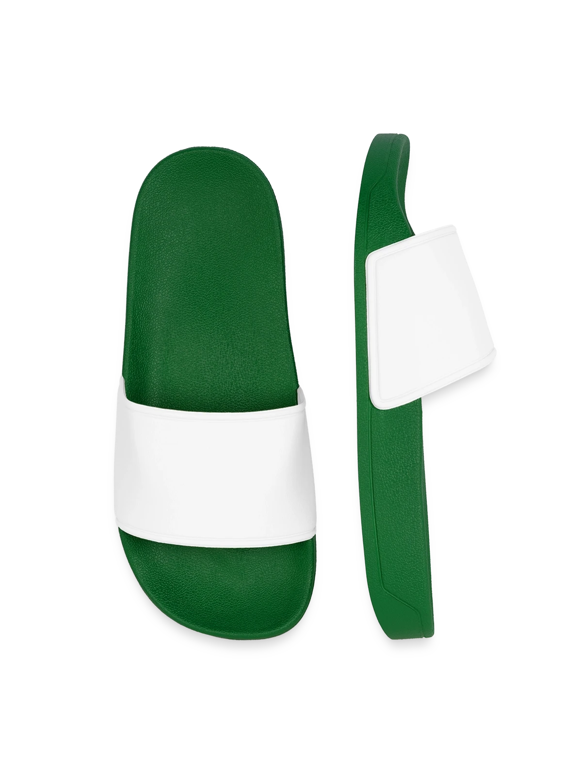 Kids’ Pool Sliders - dark green - Front
