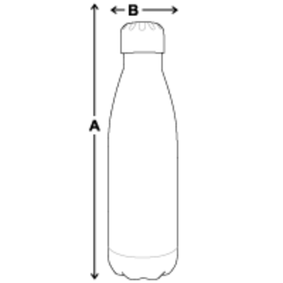 Massschema Matte Panorama Thermosflasche 500 ml