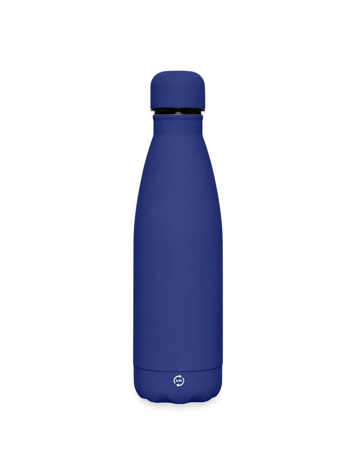Matte Insulated Water Bottle 500 ml - dark blue  - Front