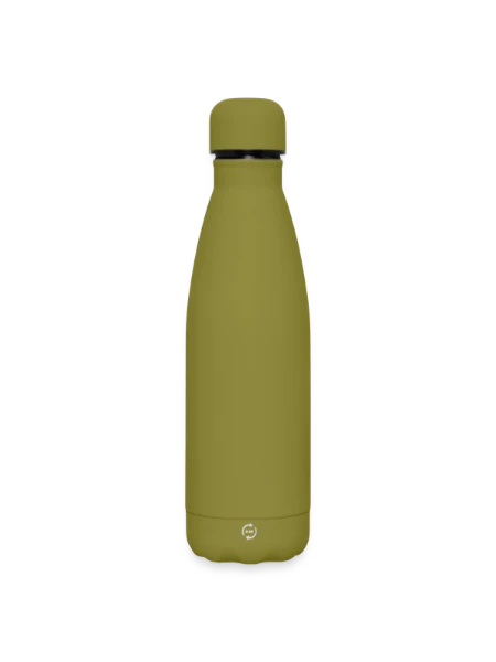 Matte Thermosflasche 500 ml - Olivgrün  - Vorne