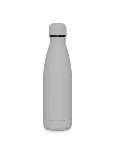 Matte Insulated Water Bottle 500 ml - grey - Front