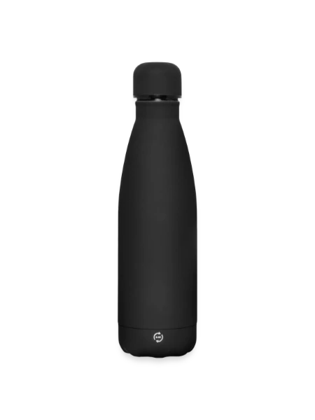 Matte Insulated Water Bottle 500 ml - black - Front