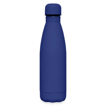Matte Insulated Water Bottle 500 ml - dark blue  - Back