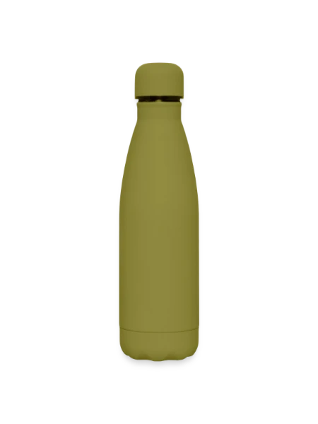 Bouteille isotherme SOFT TOUCH 500 ml - vert olive  - Dos