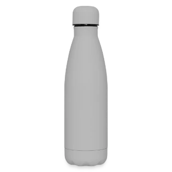 Matte Insulated Water Bottle 500 ml - grey - Back