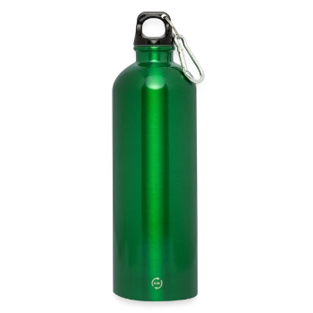 Water Bottle with carabiner 750 ml - kelly green - Front