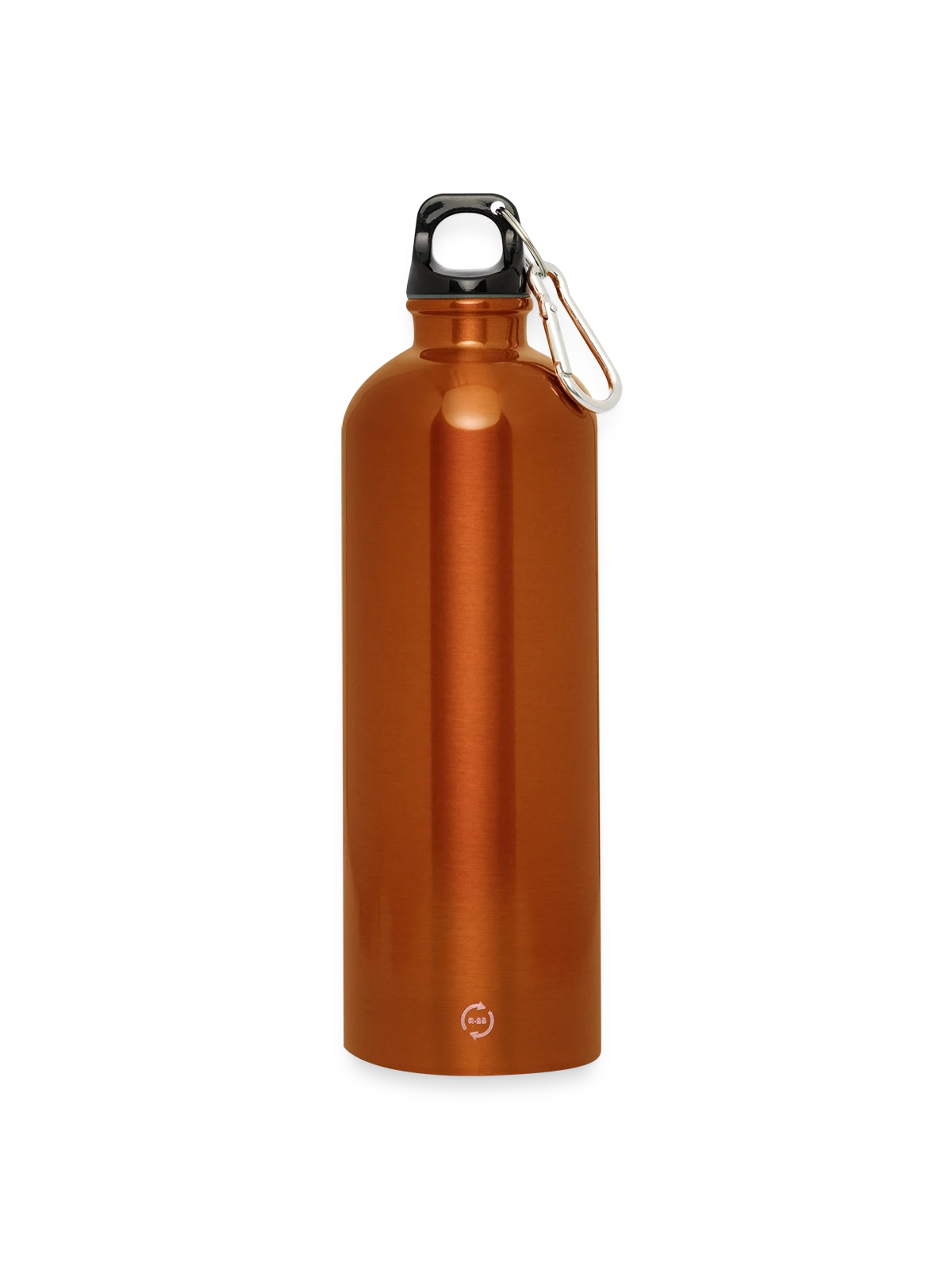 Water Bottle with carabiner 750 ml - burnt orange - Front