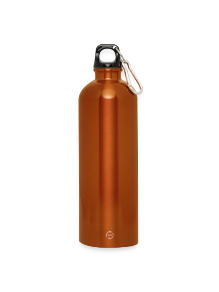 Water Bottle with carabiner 750 ml - burnt orange - Front