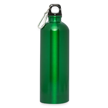 Water Bottle with carabiner 750 ml - kelly green - Back