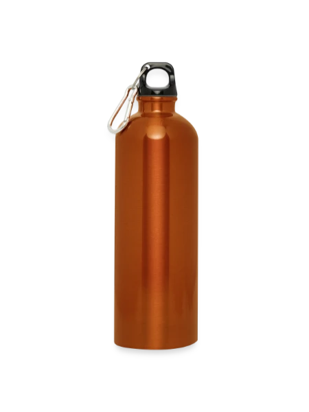 Water Bottle with carabiner 750 ml - burnt orange - Back