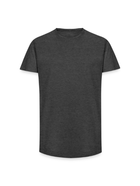 Long Fit Men's T-Shirt - charcoal grey - Front