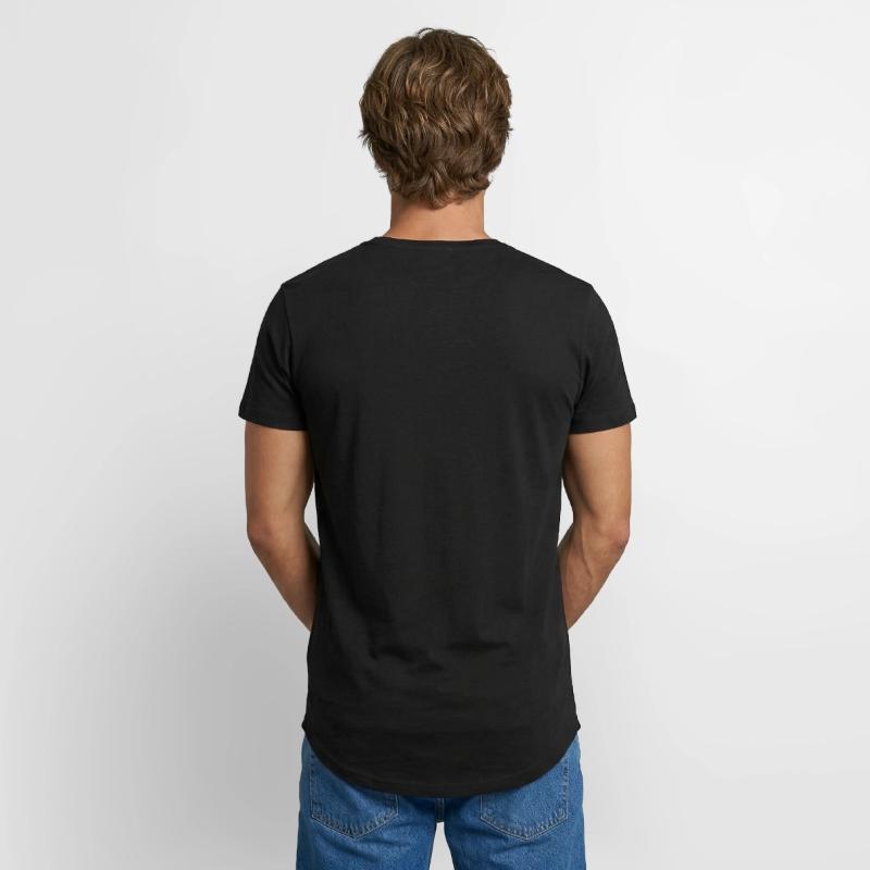 T-shirt męski o długim kroju
