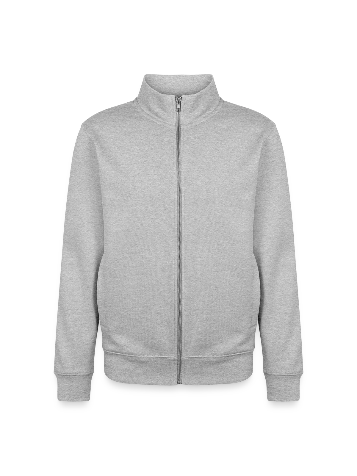 Unisex Organic Zip Sweatshirt by Stanley/Stella - heather grey - Front