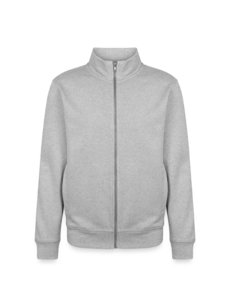 Unisex Organic Zip Sweatshirt by Stanley/Stella - heather grey - Front