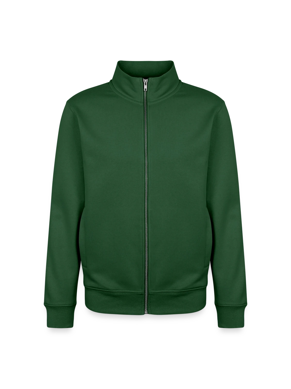 Unisex Organic Zip Sweatshirt by Stanley/Stella - bottle green - Front