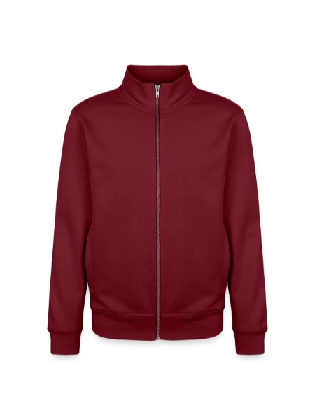 Sweat zippé unisexe en coton bio Stanley/Stella - bordeaux - Devant