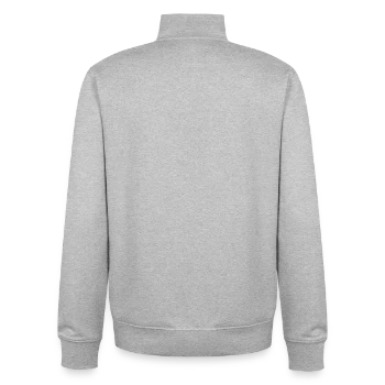 Unisex Organic Zip Sweatshirt by Stanley/Stella - heather grey - Back - AI Model Male 185 light (185cm)