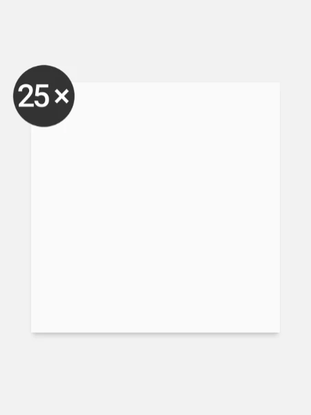 25-Pack Stickers size S (10 x 10 cm) - white matte - Front