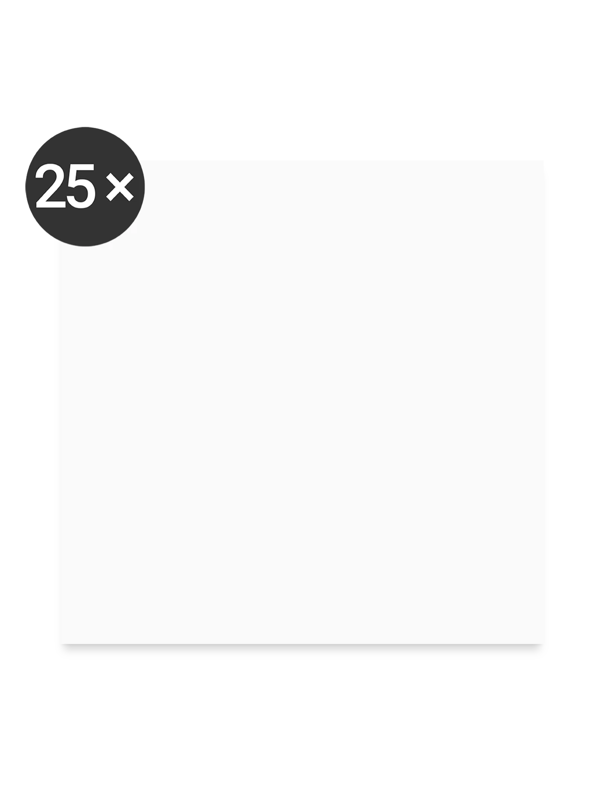 25-Pack Stickers size S (10 x 10 cm) - white matte - Front