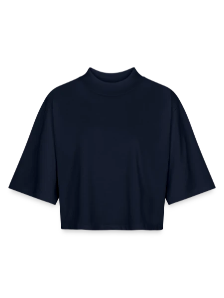 Boxy Women's Recycled 1/2 Sleeved T-Shirt by Stanley/Stella - navy - Front