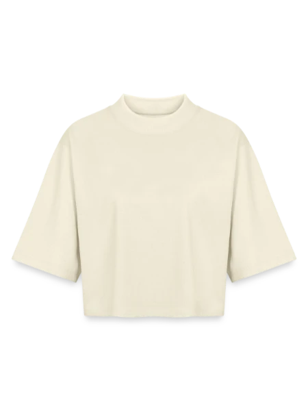 Boxy Frauen Recyceltes 1/2 Sleeved T-Shirt by Stanley/Stella - Natur - Vorne