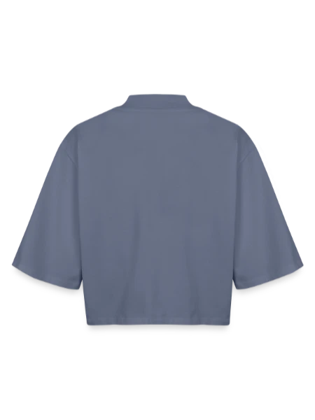 Boxy Women's Recycled 1/2 Sleeved T-Shirt by Stanley/Stella - blue grey  - Back