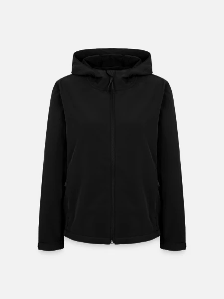 Veste softshell femme recyclée Stanley/Stella - noir - Devant