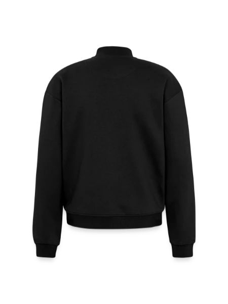 Unisex Premium Organic Sweat Bomberjacke - Schwarz - Hinten