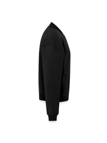 Unisex Premium Organic Sweat Bomberjacke - Schwarz - Rechts