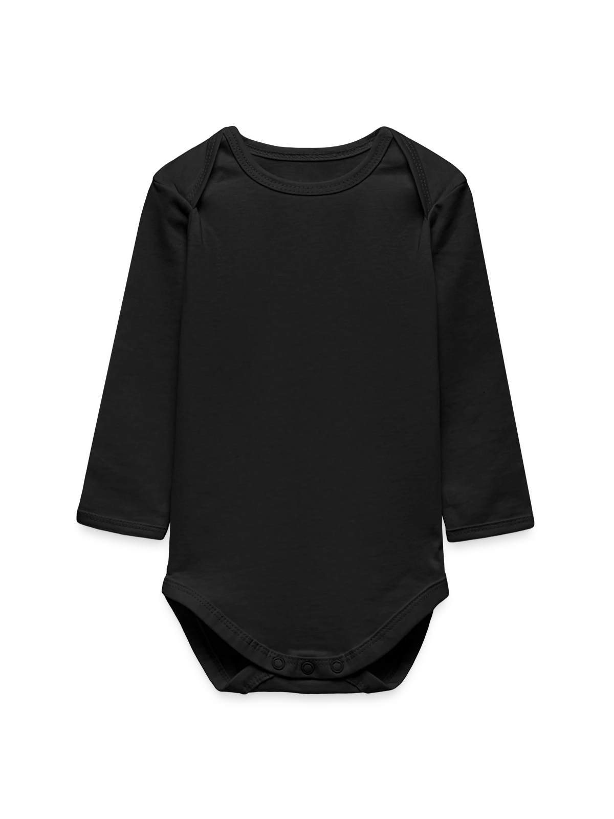 Baby Organic Long-Sleeved Bodysuit - black - Front