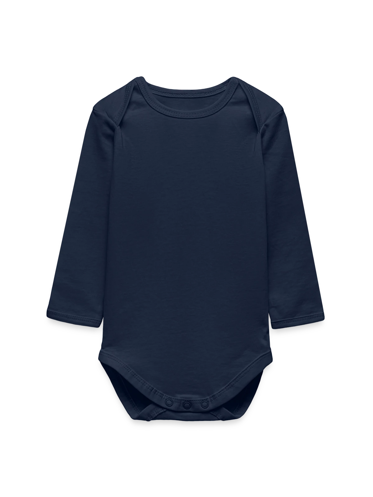 Baby Organic Long-Sleeved Bodysuit - navy - Front