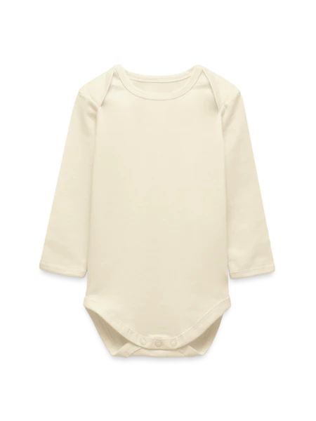 Baby Organic Langarmbody - Natur - Vorne