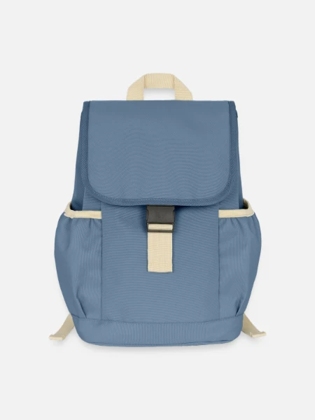 Kids’ Recycled Backpack - steel blue - Front
