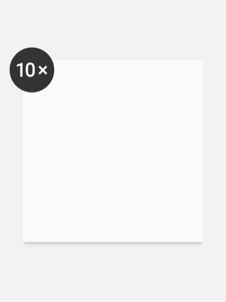 10-Pack Stickers size S (10 x 10 cm) - white matte - Front