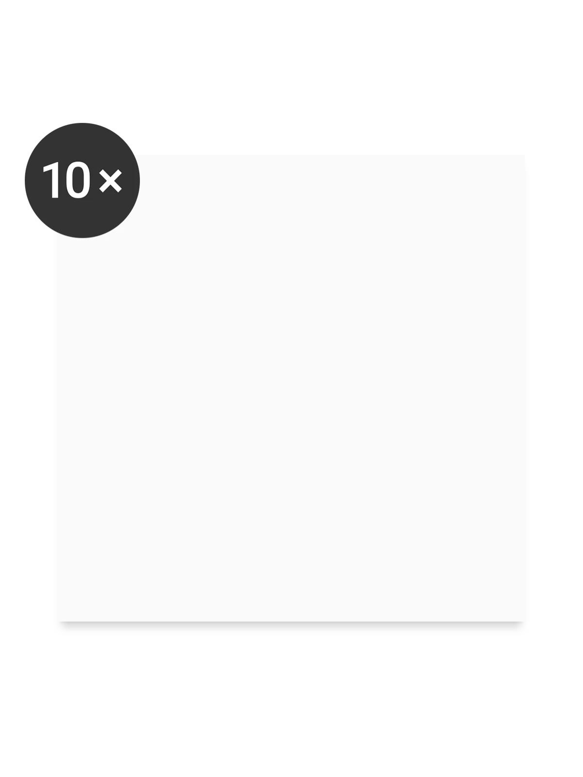 10-Pack Stickers size S (10 x 10 cm) - white matte - Front