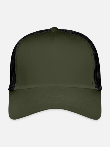 Kids’ Trucker Cap - olive/black - Front