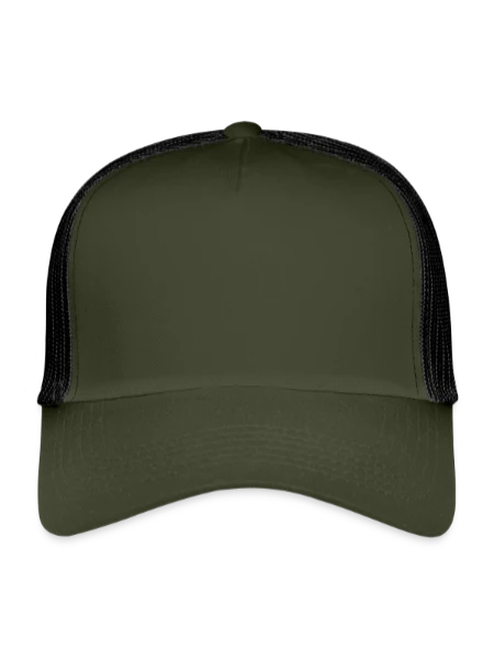 Casquette trucker enfant - olive/noir - Devant