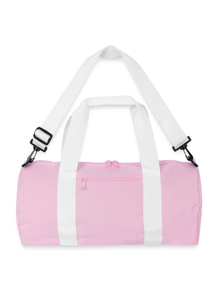 Recycled Duffel Bag - pink/white - Front