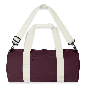 Recycled Duffel Bag - burgundy/off white - Front