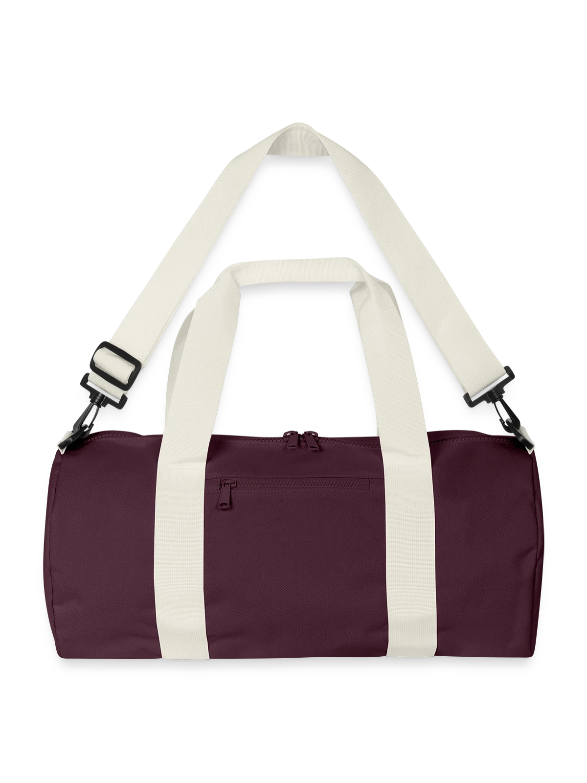 Recycled Duffel Bag - burgundy/off white - Front