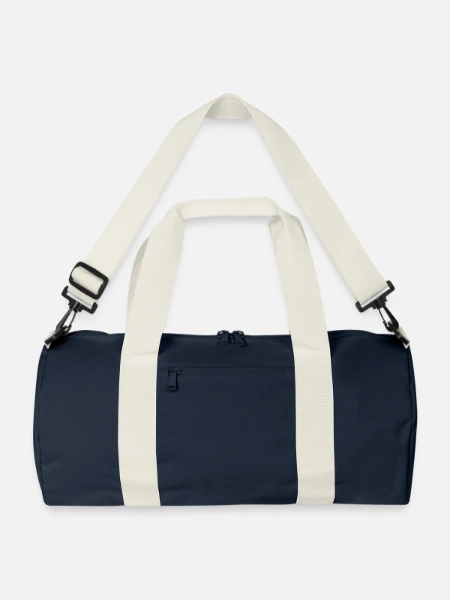 Recycelte Duffel Bag - Marineblau/Offwhite - Vorne