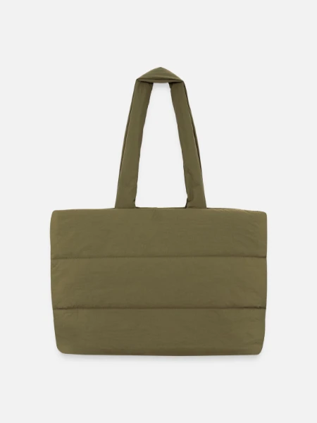 Puffer-Einkaufstasche - safari Green - Vorne